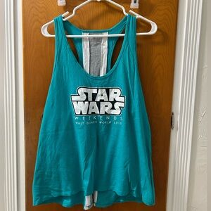 Vintage Star Wars Weekends Teal and Gray Tank Top
